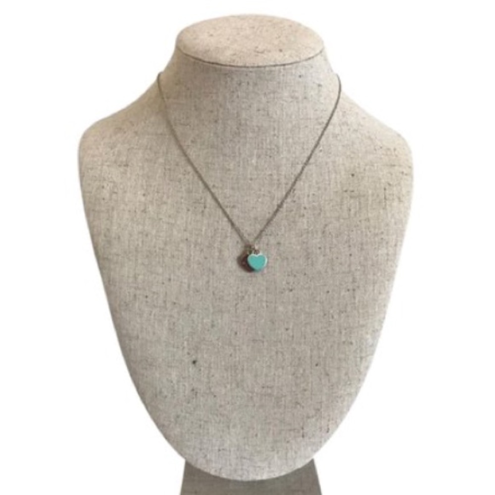 Silver Mini Double Heart Necklace